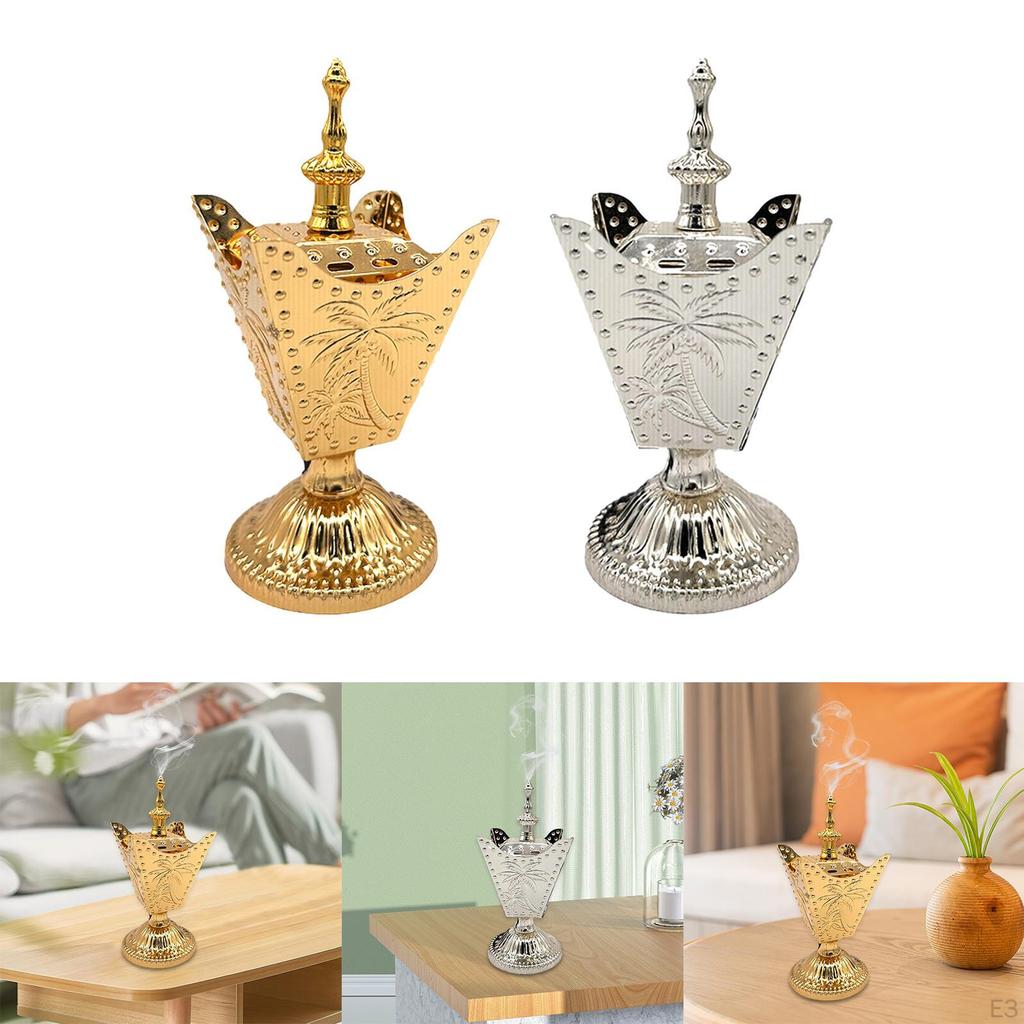 Electric Incense Burner Middle Eastern Style EU 220V Plug Ornament Golden