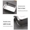 Guye Tiancheng 304 Stainless Steel Rectangular Double Compartment Lunch Boxes, 2400ml, 2-Pack