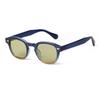 STORY Vintage Rivet Tortoiseshell Round Sunglasses Women Men  Brand Design Retro Yellow Blue Lens Square Sun Glasses S22728