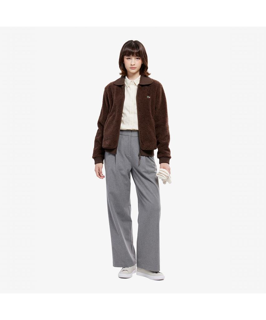 LACOSTE Women'S Semi-Wide Flannel Tuck Pants Hf710E-55N Cca