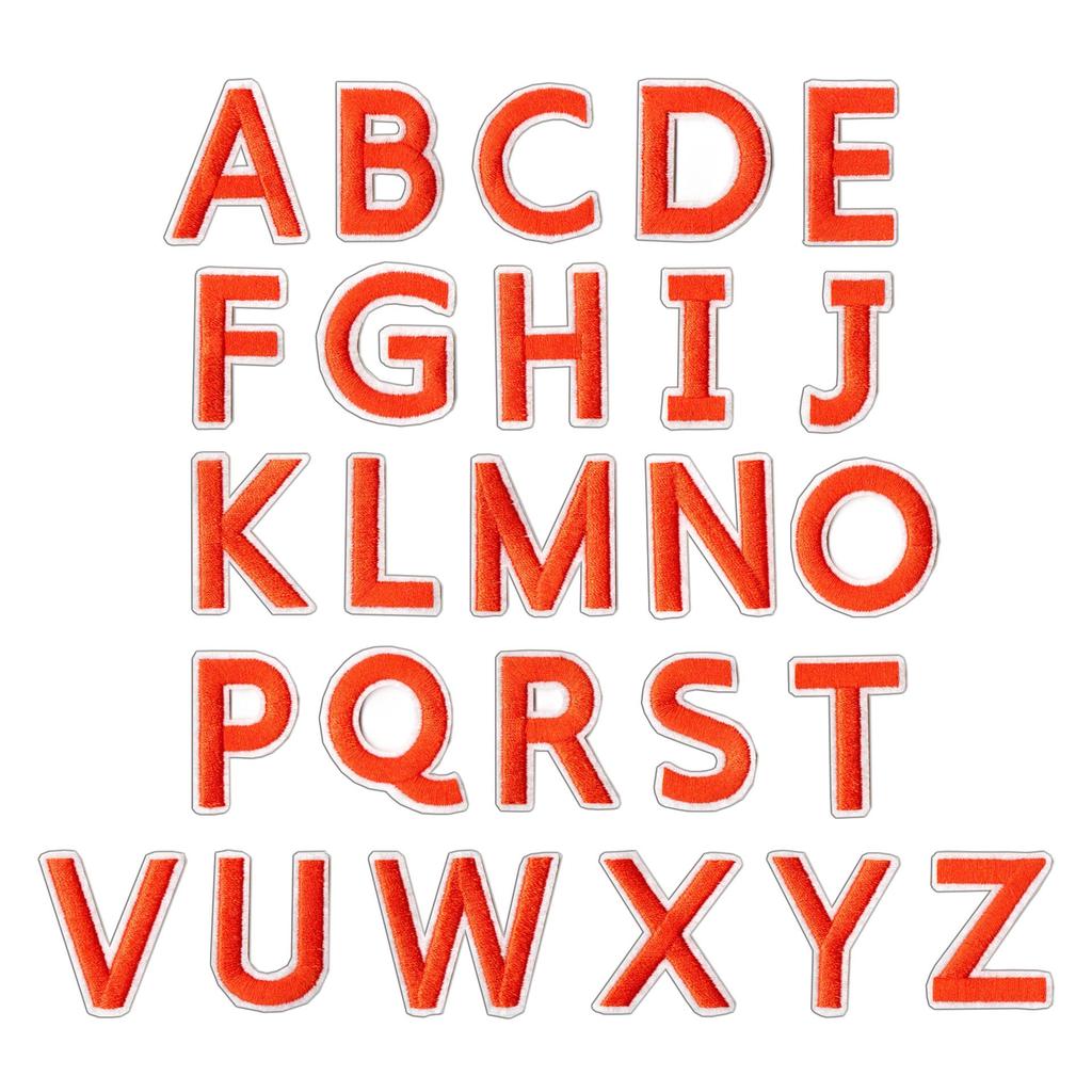 Colorful English Letter and Number Embroidery Patches for Clothing Accessories