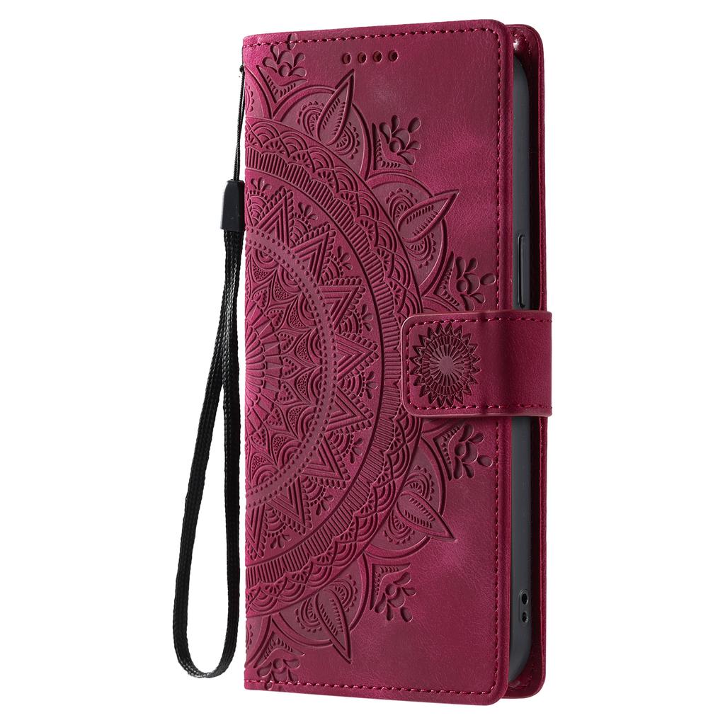 Style 018 For iPhone 13 Case Imprinted Totem Skin Feel Wallet Leather Phone Cover