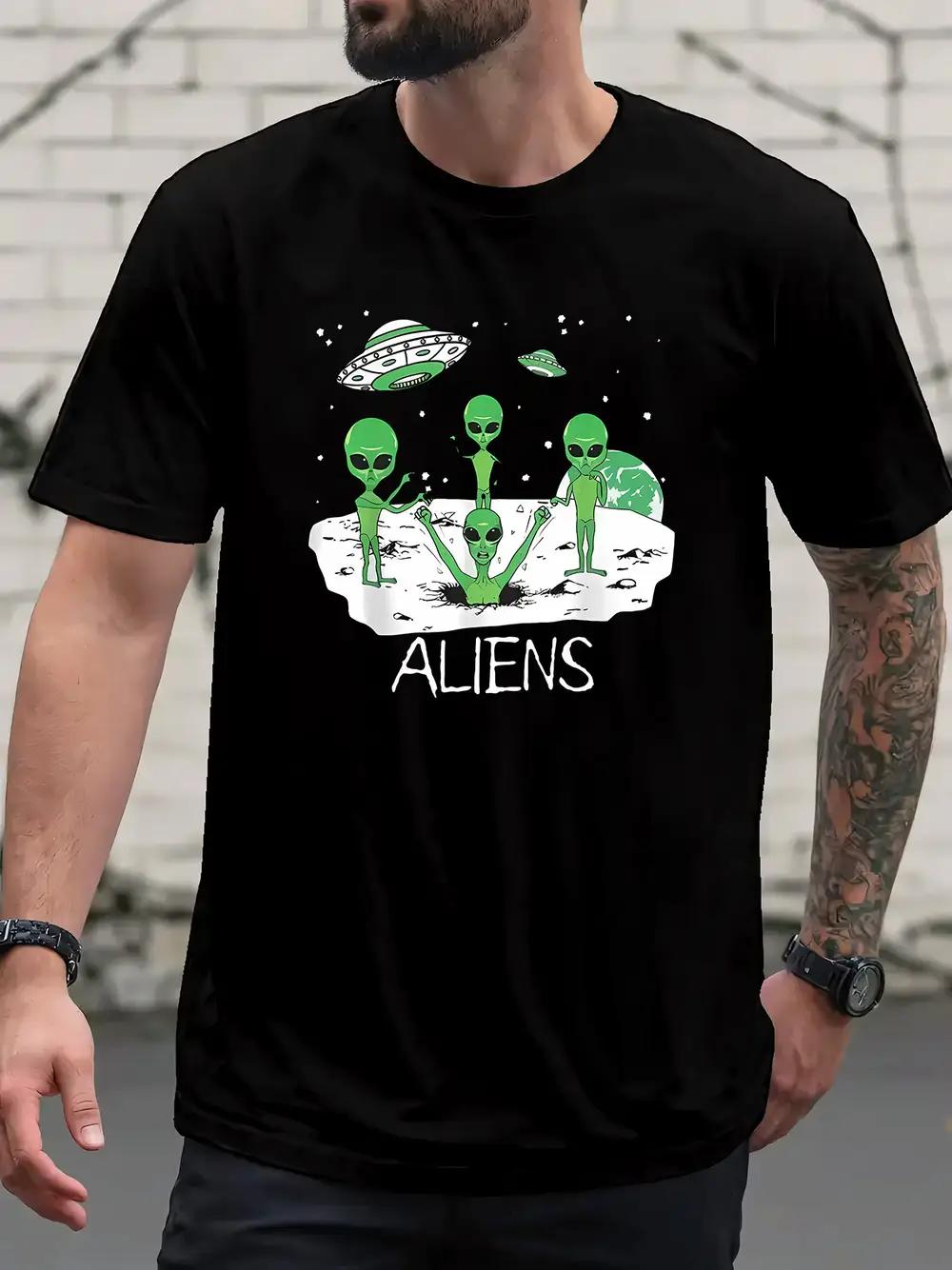 

Black Alien Moon Party Graphic T-shirt - Short Sleeve S