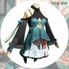 Game Rail Honkaistar Qingque Cosplay Costume Skirt Accessories Set Halloween