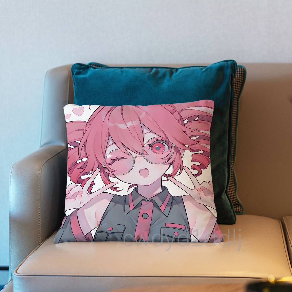 Anime K-Kasane Teto Pillow Case Cover Square Sofa With For Pattern Comfortable Cushion suitable Of Room