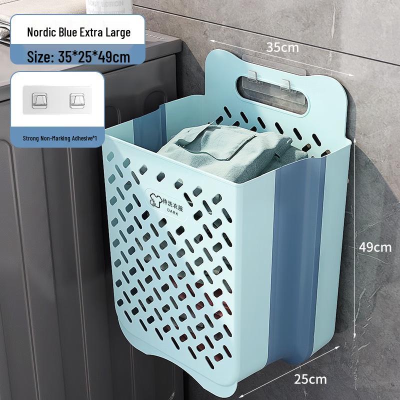 JINGRUIXIANG Wall-Mounted Folding Laundry Basket