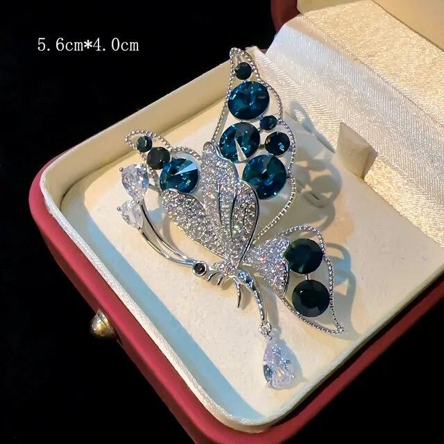 

Роскошная брошь в виде павлина из меди и циркона, стильная элегантная булавка с бабочкой, пальто, свитер, платье, аксессуары с перьями, женский подарок