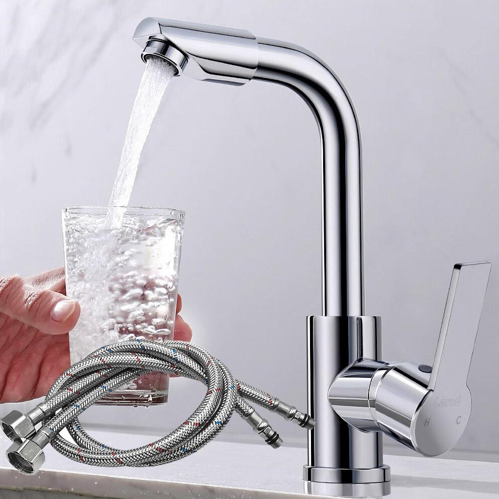 Rotatable Basin Faucet For Kitchen and Bathroom Dual-use Splash-proof Hot and Cold Water Faucet