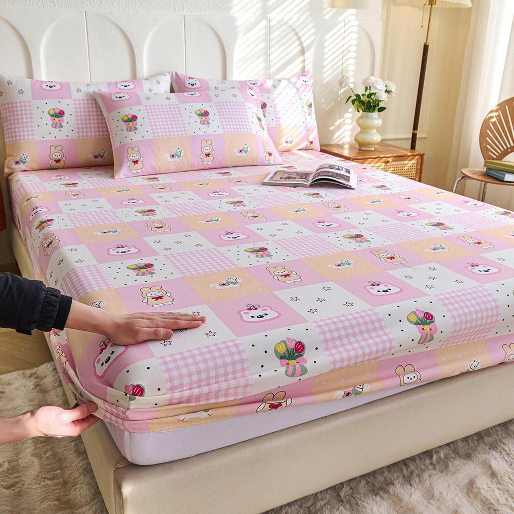 Cooling Summer Fitted Sheet: Thickened, Non-slip, Skin-friendly, Fully Enclosed, Washable Mat