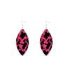 Women Fashion Leopard Print Leather Drop Earrings Caramel Cheetah Dangle Teardrop Fashion Earring Jewelry Accessories for Women