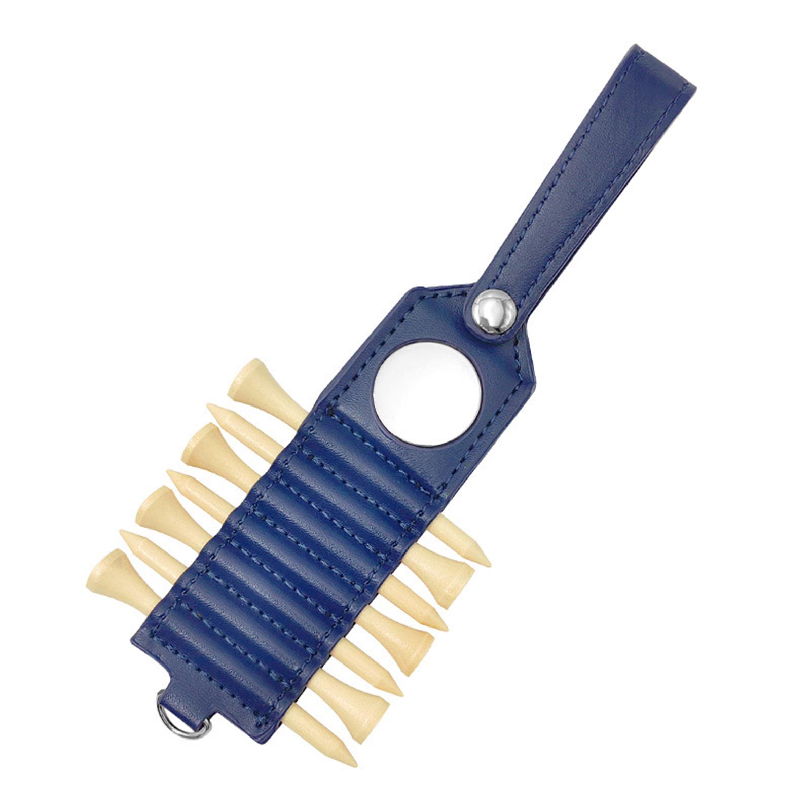 

PU Leather Golf Tee Storage Bag Golf Tee Holder Carry Pouch Golfs Tee Carrier Pouch Golfs Training Equipment Enduring синий