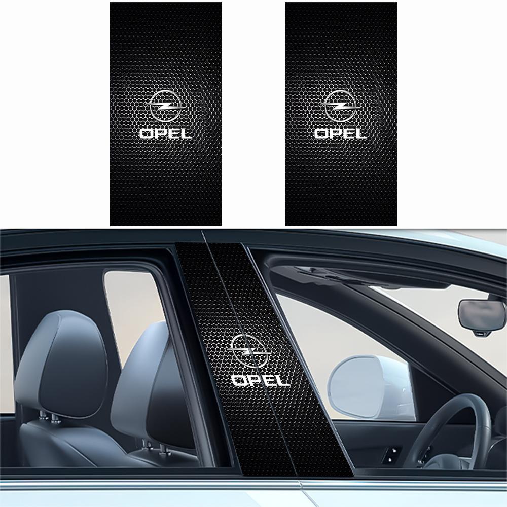 2Pcs Car Styling Door Center Pillar Sticker Decal Decor Auto Accessories For Opel Opc Astra Insignia Corsa Zafira Antara Vectra