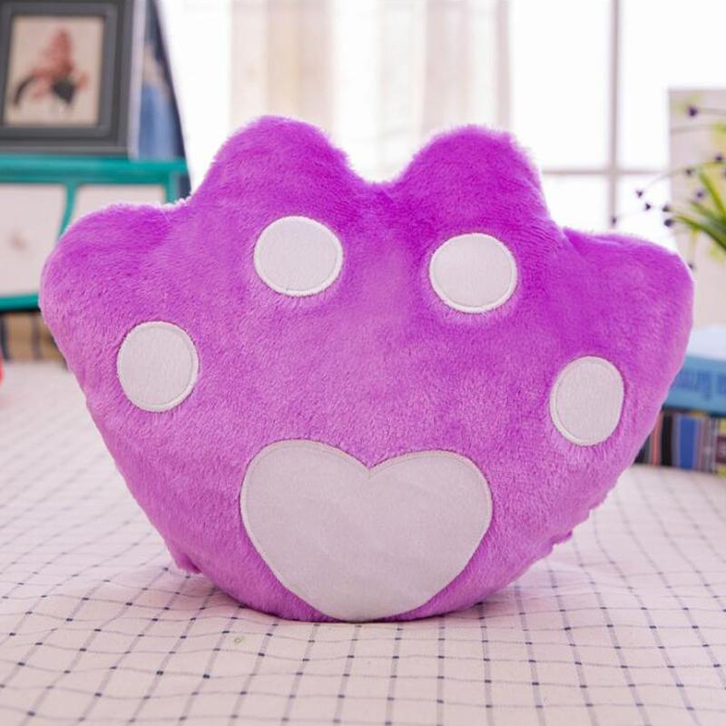 Luminous Pillow Star Cushion Colorful Glowing Pillow Plush Doll Star Heart Bear Paw Led Light Toys For Girl Kids Christmas Gifts