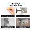 Set of 2 ABS Plastic and Metal Cupboard Hangers with Wall Brackets for Durable and Adjustable Wall Cabinet Installation