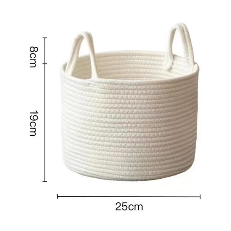 

Организация и хранение вещей для дома Корзины для хранения детских игрушек Корзина для белья из хлопковой веревки Органайзер для всякой всячины L