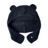 Bear Ear Knitted Hat Winter Cold Cap Windproof Warm Hat Lovely Birthday Gift Animal Earflap Hat for Outdoor Hiking Women Girls