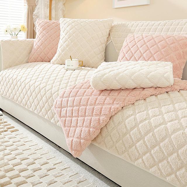 Thicken Imitate Sheep Plush Sofa Cover Universal Non -Slip Sofa Mat Winter Warm Sofa Towel Couch Cushion For Living Room Home