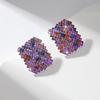Cross Border Hot Selling Fashion Temperament High-end Design Color Diamond Ear Accessories Spot Wholesale