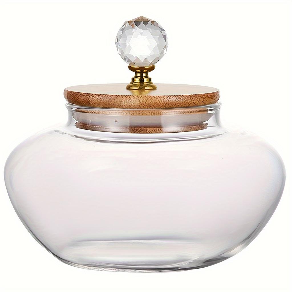 1 ks Skleněná těsnící dóza, Kulatá víceúčelová kuchyňská úložná nádoba, Opakovaně použitelná s výklopným víčkem, Konzervační nádoba na potraviny na bonbóny, obiloviny, svačiny, nakládanou zeleninu - Pouze ruční mytí