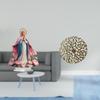 Nativity Scene Sculpture Acrylic Standing Ornament Metal Wall Hanging Decorative Disc