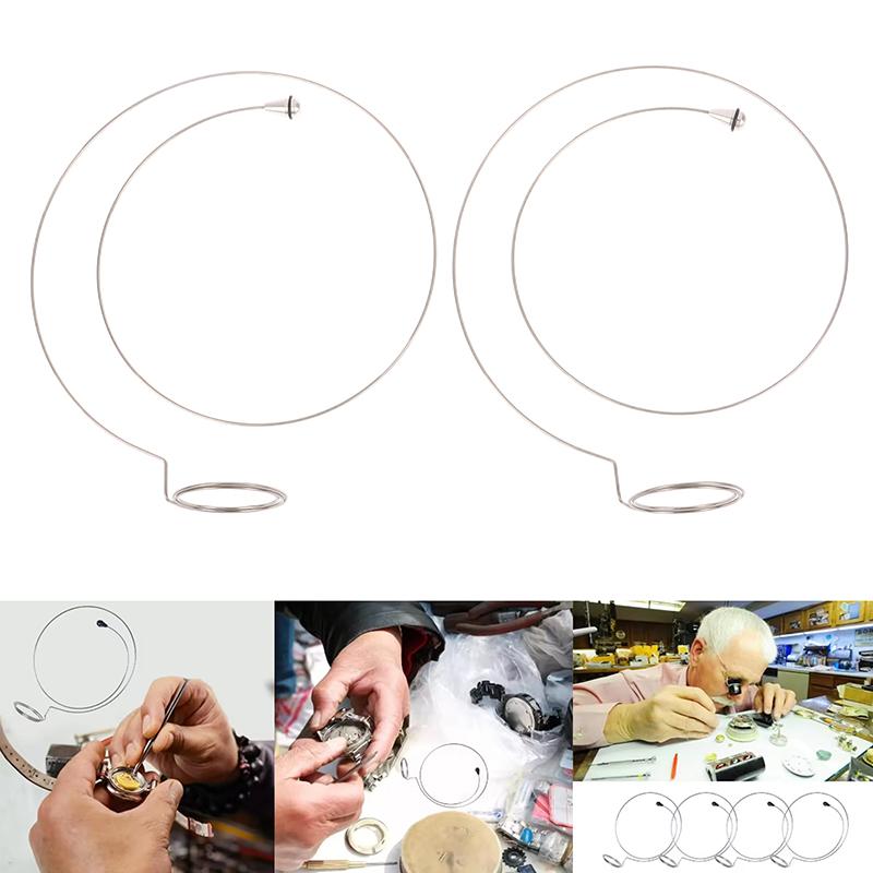 1Pc Stainless Steel Wire Eye Loupe Eyeglasses Holder Watch Repair Easy To Stuck Magnifier Eyepiece Steel Ring Accessories