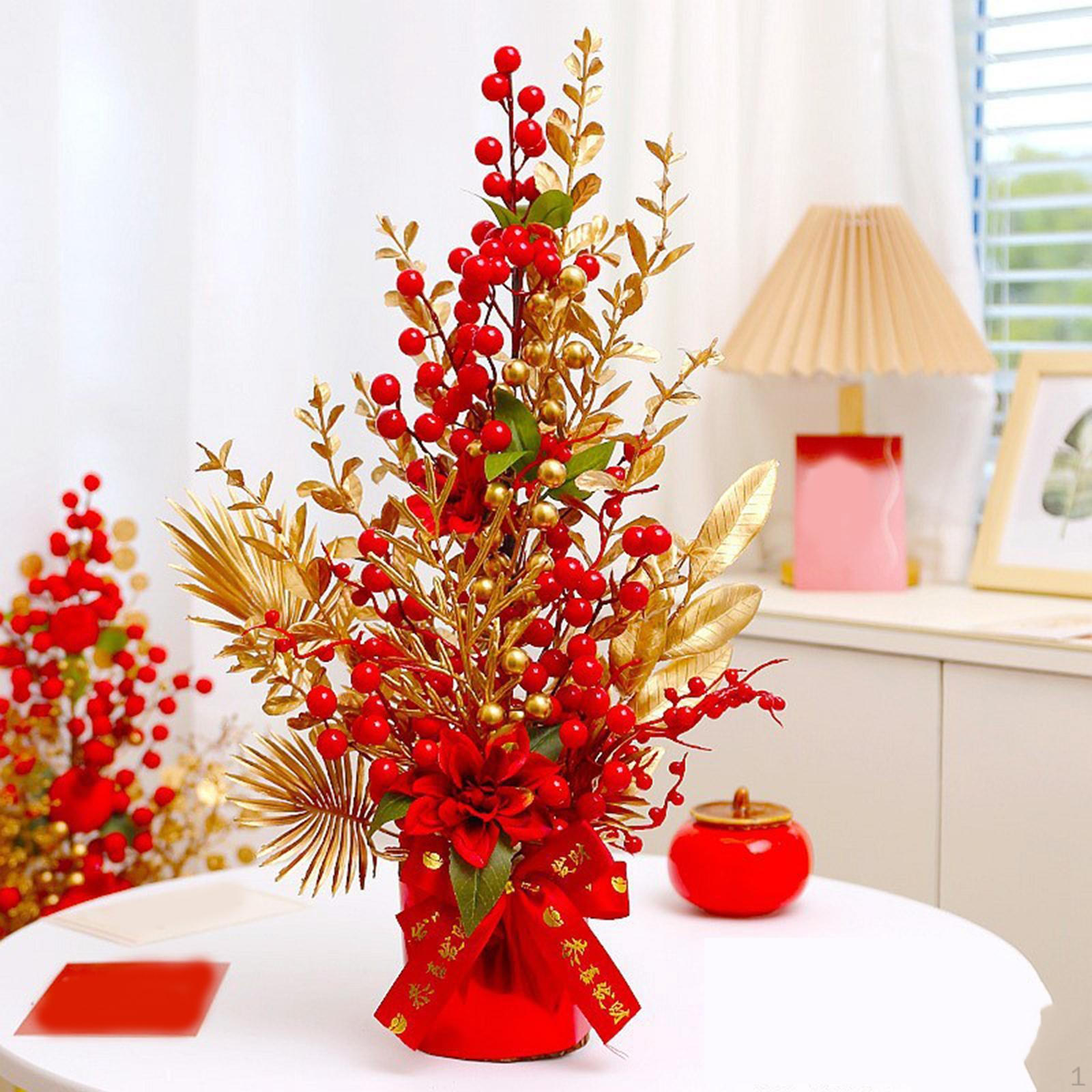 

Китайские украшения на год Искусственный букет Декоративная настольная композиция Праздничное украшение для with Flower