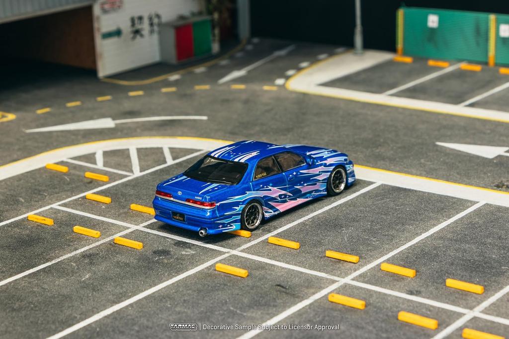 Speedmaster Japan TARMACWORKS Scale VERTEX Toyota Mark II JZX100 Blue Metallic Finished Model 1/64 T64G-024-BL