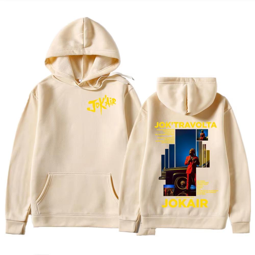 Rapper Jokair Jok Travolta 2026 Album Merch Hoodie Y2K Herren Damen Gothic Punk Hip Hop Pullover Sweatshirt Locker Gemütlich und Vielseitig
