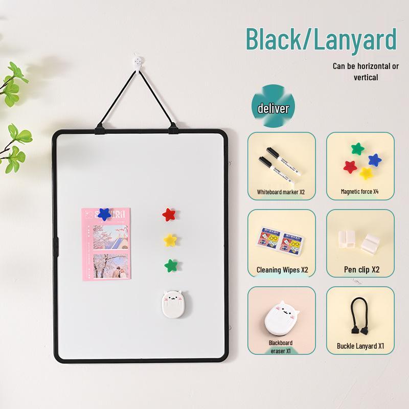 

Magnetic Double-Sided Desktop Lanyard Whiteboard: Portable Children s Drawing & Message Reminder Board.