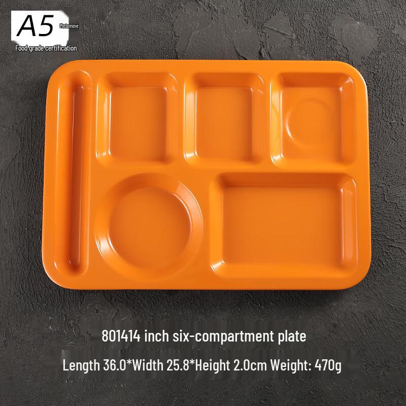 Commercial Food Grade Melamine Divided Canteen Tray