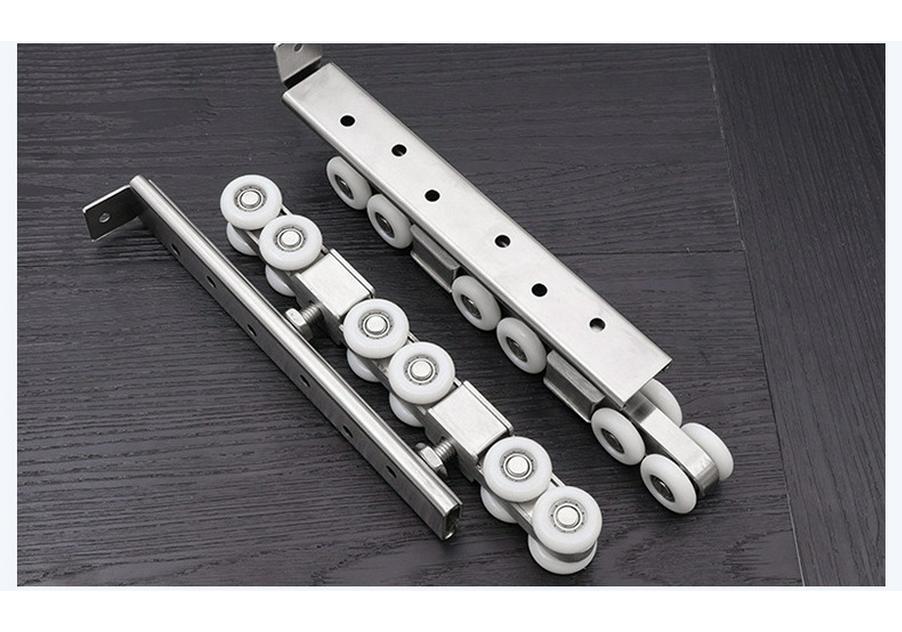 Sliding Door Silent 8-Wheel Stainless Steel Roller with Nylon Bearings for Furniture