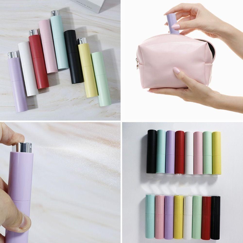Portable 10ml Mini Perfume Bottle Refillable Essential Oil Alcohol Spray Rotating Bottle Empty Cosmetic Containers