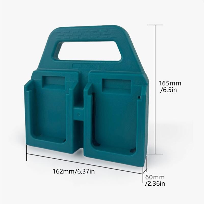 Multi Slot 18V Battery Storage Holder Slip Proof Grip Lightweight Design For Worksite Convenience