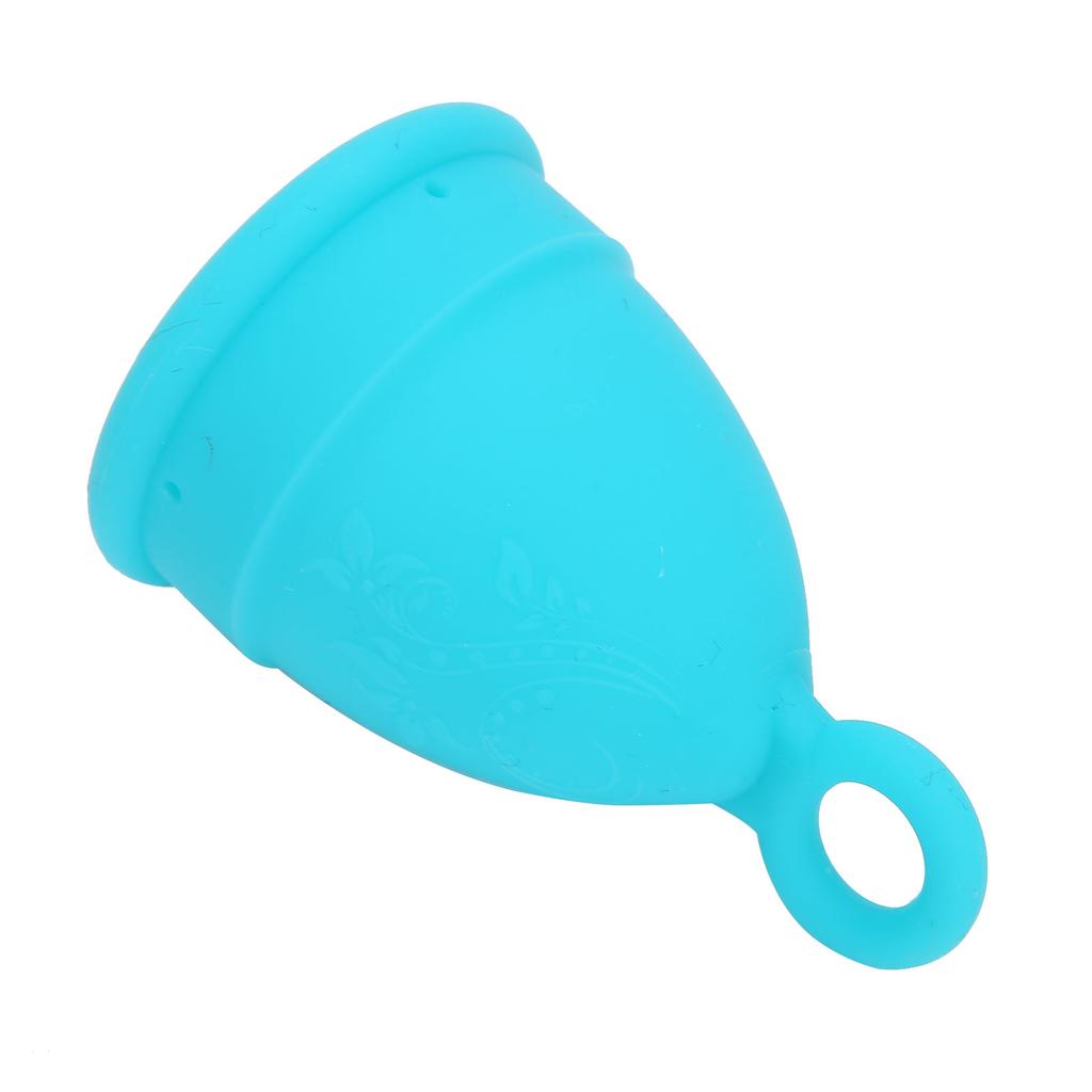 Silikonový menstruační kalíšek pro ženy Měkký Elastický Opakovaně použitelný Menstruační kalíšek Nástroj pro péči o ženské těloModrý S