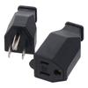 15A 125V Extension Cord Ends Male and Female Black Shell Replacement Plug 2 Pole 3 Wire Connector Set Grounding Plug