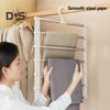 2/3Pcs Trouser Hangers with Rotatable Hooks Space-saving Foldable Design Multipurpose Skirts Scarves Storage Holders