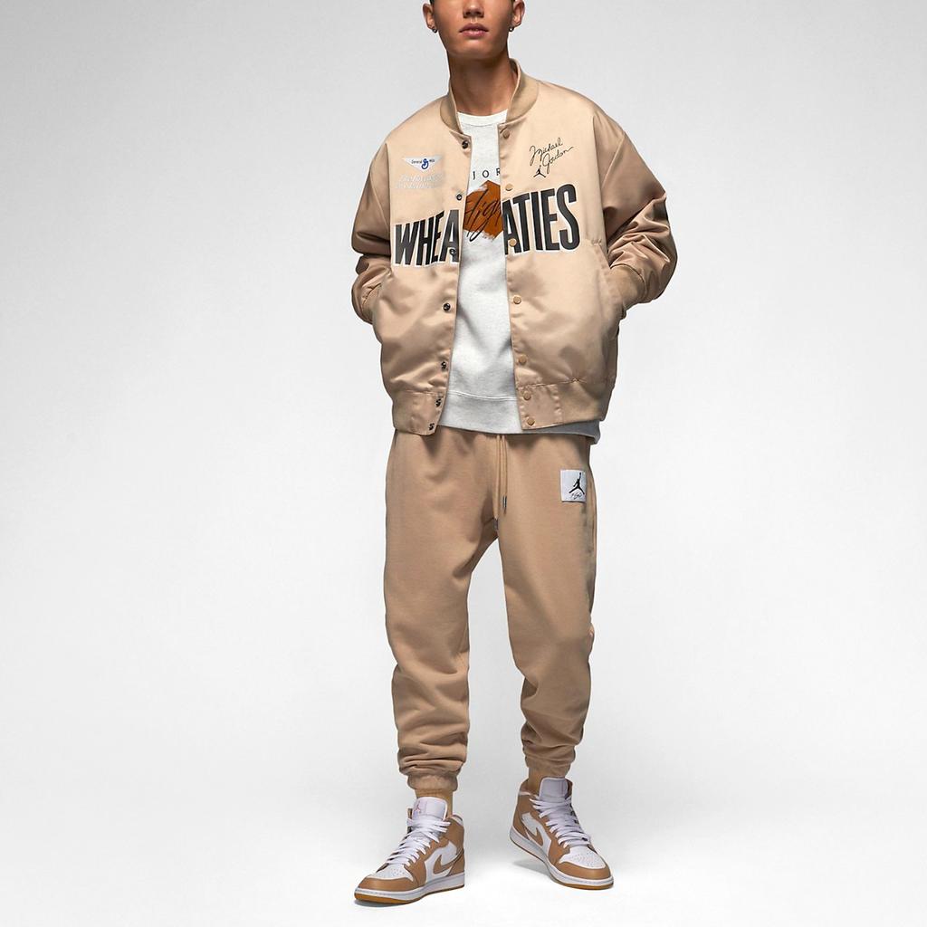 Jordan Flight MVP Print Zip Jacket Men Outerwear Desert-Yellow DV7579-277