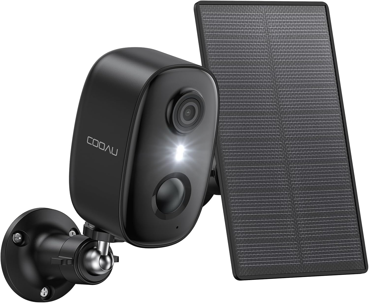 

COOAU Outdoor Security 2025 Enhanced 5 Fully Wireless Features 5 AI Human Alexa Solar Nighttime Color and Wireless Network Easy and Network for чорний