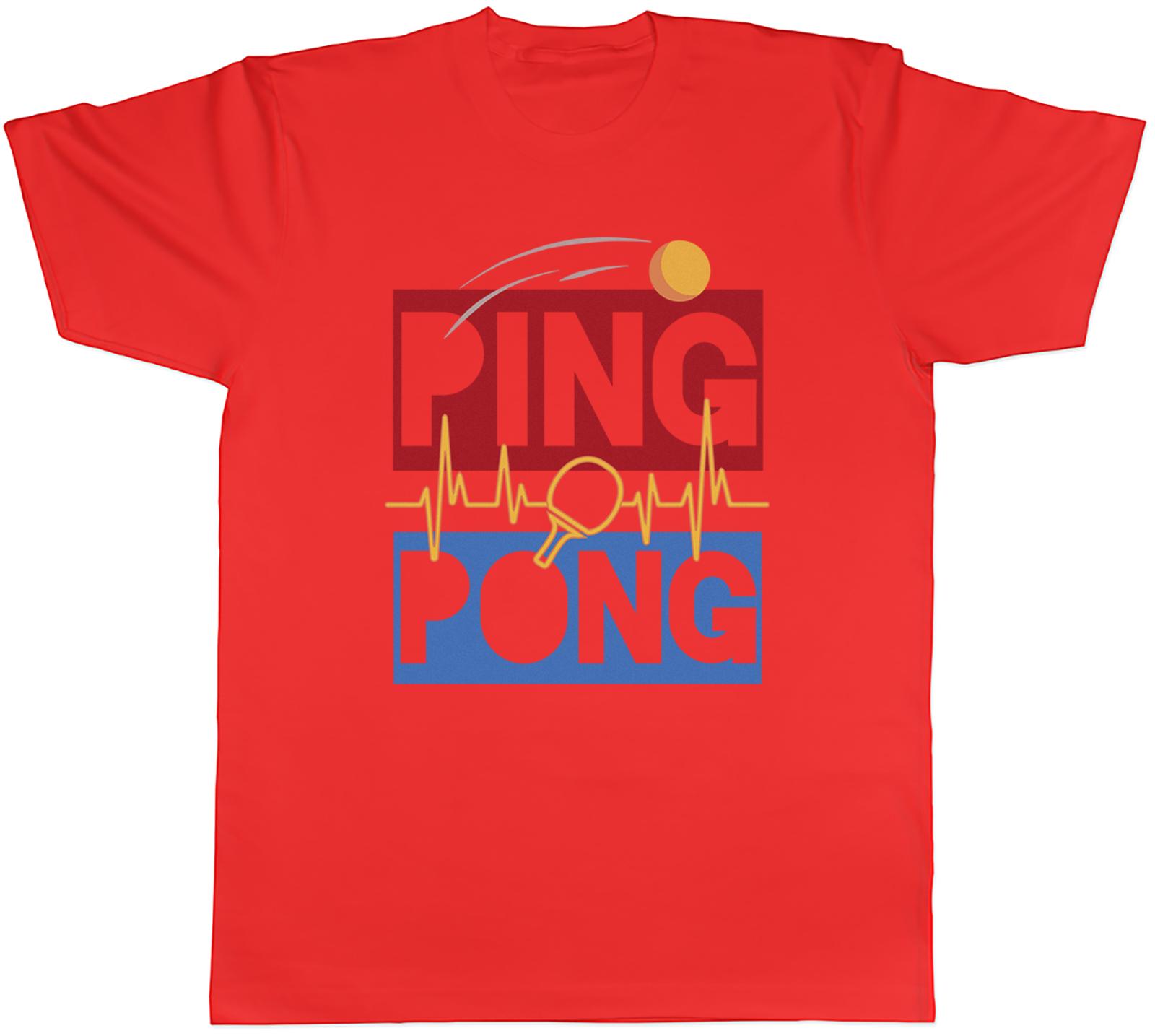 Ping Pong Heartbeat Unisexs TShirt Table Tennis Lover Tee Gift S