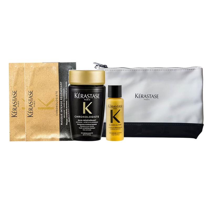 Kerastase Черный Алмаз Камелия Шампунь и Кондиционер Дорожный Набор Увлажняющий Очищающий Аромат Питательный 80мл+15мл*2+15мл чёрный