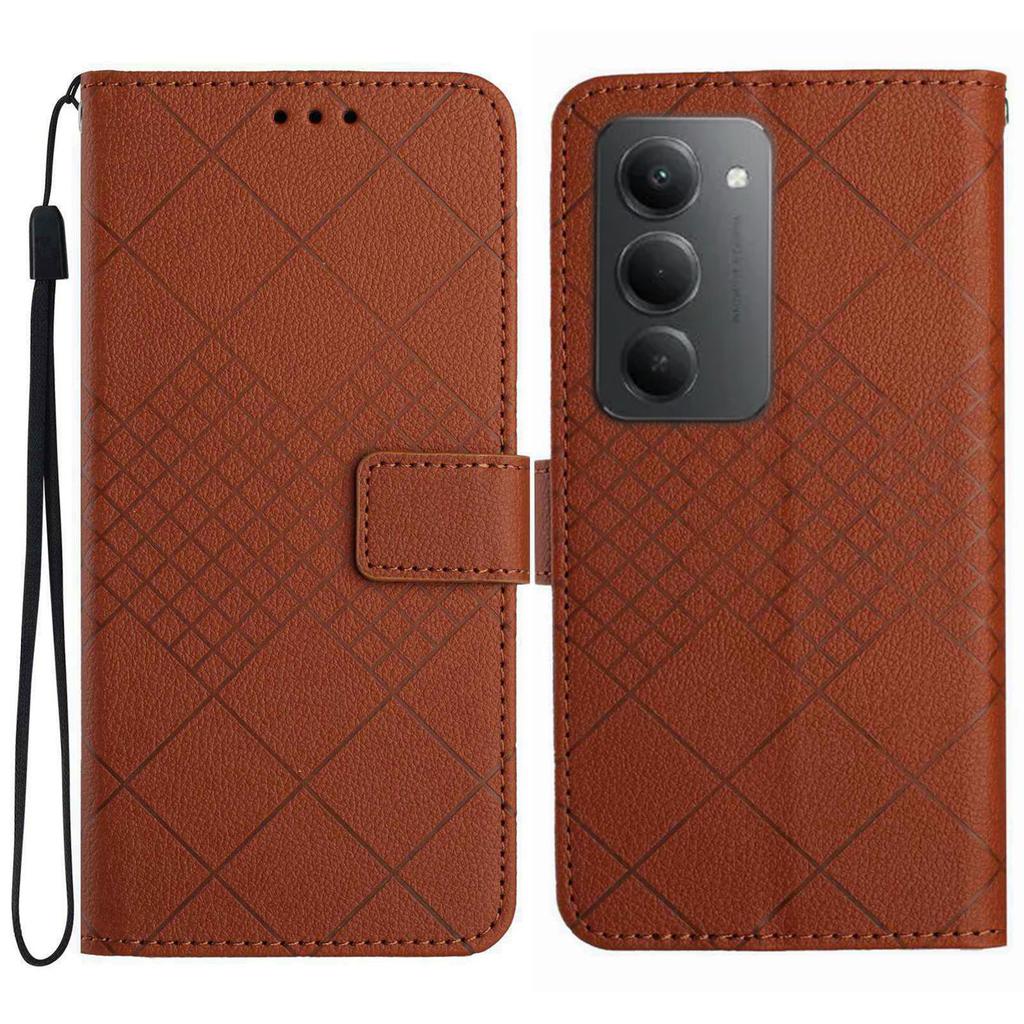 For Xiaomi Redmi 15 4G (EU) (171mm) Case Wallet Imprint PU Leather Flip Folio Phone Cover