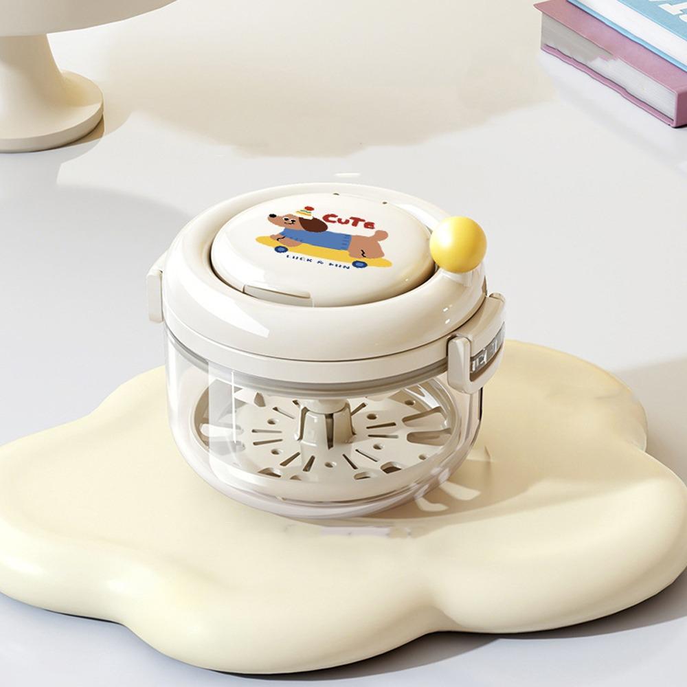 2-in-1 Denture Cleaning Box Hand Cranked Braces Storage Box Orthodontic Retainer Box  Travel Use