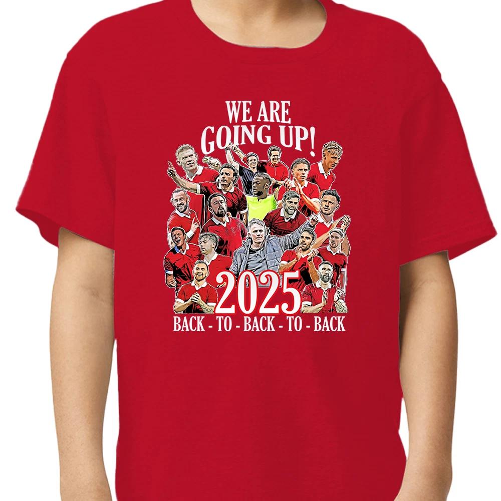 Wrexham Promoted 2025 Kids T-Shirt Tee 3-13 Years Wrexham Fans Players T-Shirt 2XL