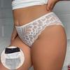 Women's Underwear Plus Size XL-4XL Briefs High Waist Panties Lace Underpants Solid Color Lingerie Briefs