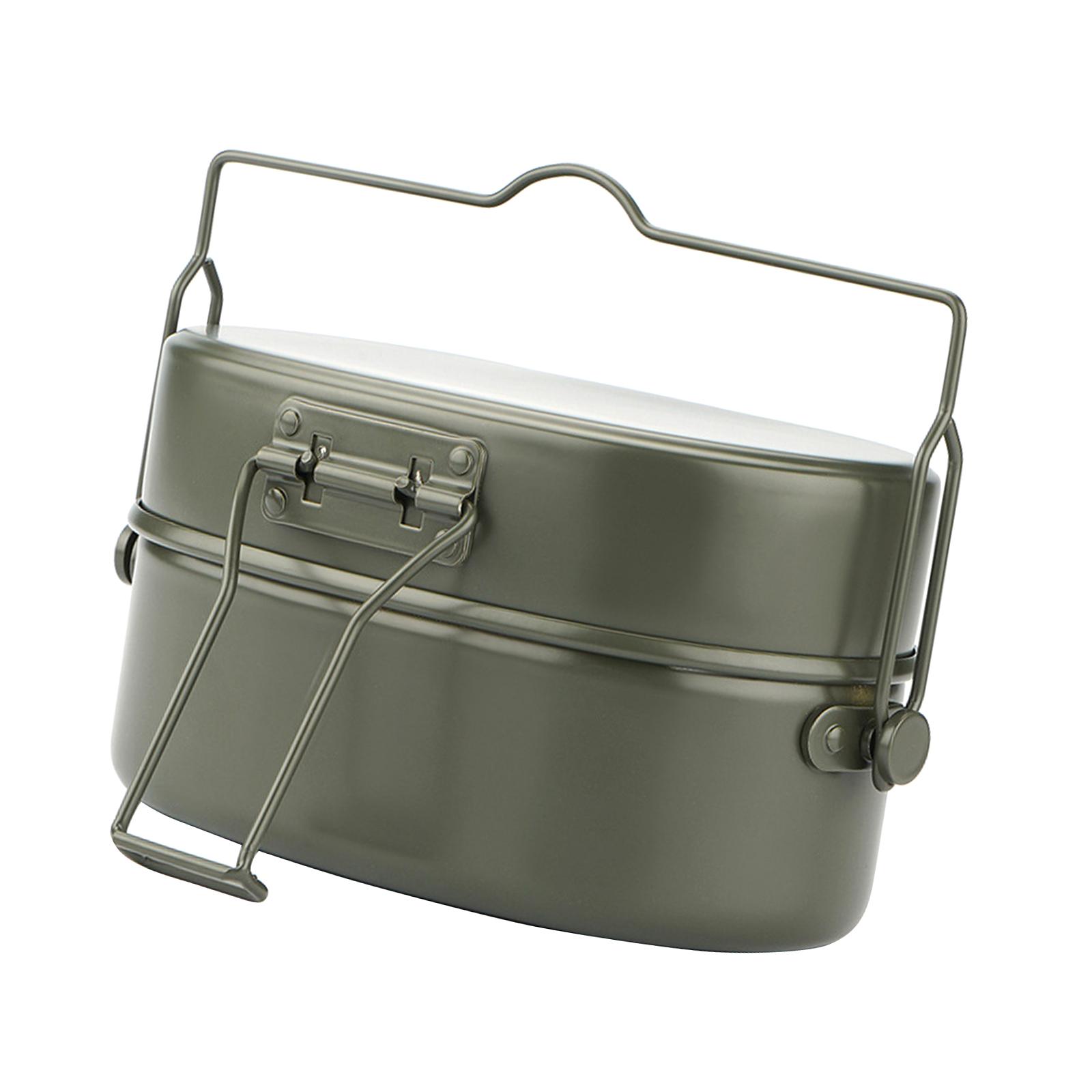 

Upgraded Heated Lunch Box Tactically Lunch Box Outdoor Heavy Type Lunch Box for Office Worker and Students армія зелений колір