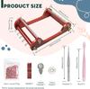 Wood Bead Weaving Tool Wood Beads Include Beads Threads Needle for Bracelets Necklaces