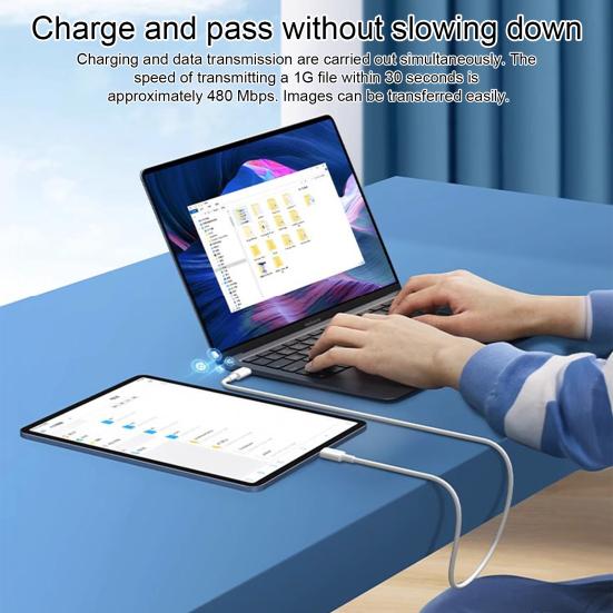120W 10A Dual USB-C Fast Charging Cable Super Quick Charge Cord USB-C
