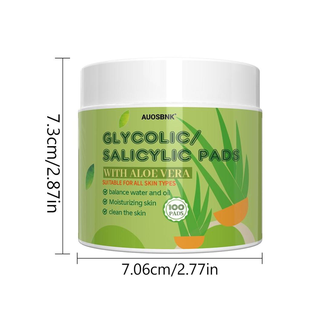 Aloe Salicylic Acid Exfoliating Pads - Gently Exfoliate, Deep Clean Pores, Prevent Breakouts & Hydrate Skin, Daily Facial Pads for Acne Prone-60Pcs