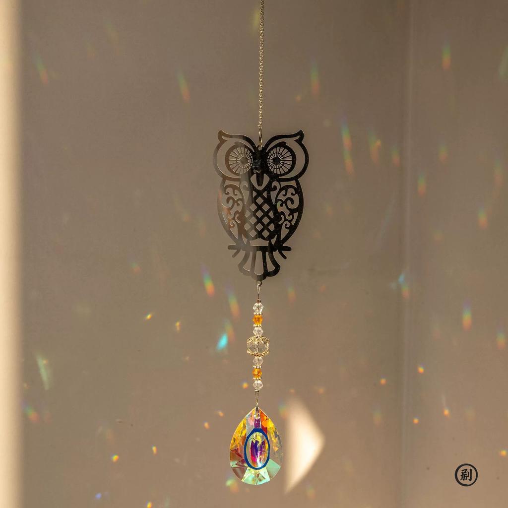 Crystal Sun Catcher Prisms Hanging Rainbow Chaser Window Wind Chime Tree of Life Home Decoration Car Art Hanging Pendant