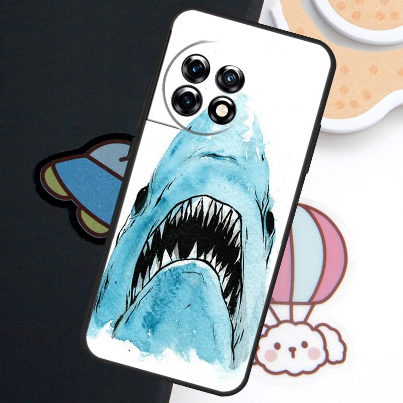 Ocean Whale Shark Tooth Fish Case For OnePlus Nord N30 N20 CE 5 3 4 Lite OnePlus 15 13 12 11 9 8 10 Pro 10T 13R 15R Cover